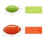 Rubber Pet Dog Toy Rugby Football Squeaky Sounding Ball Teeth Cleaning Chew Toy Interactive Play Pet Supplies Accessories - Image 6