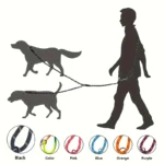 Adjustable Hands-Free Dog Leash, Suitable for Hiking, Walking, and Running - Reflective, Comfortable Elastic Leash in Various Colors (Orange, Pink, Black, Blue, Purple) - Durable Polyester Fiber, Machine Washable, Hiking Accessories - Image 5