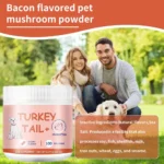 1/2/3PCS Bacon Taste Pet Mushroom Powder Natural High-Grade Ingredient Appetite Enhancer for Picky Cats Dogs Daily Nutrition - Image 2