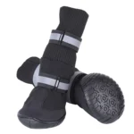 D2 4Pcs Set Pet Dog Shoes Anti Slip Protective Boots Dog Socks for Large Dogs Cat Waterproof Winter Dog Pet Puppy Shoes For Dogs - Image 3