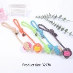 Mini Dog Toys Interactive Cotton Rope Chew Ball Toothbrush Puppy Toy for Teething Large Small Dogs Pet Accessories