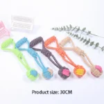 Mini Dog Toys Interactive Cotton Rope Chew Ball Toothbrush Puppy Toy for Teething Large Small Dogs Pet Accessories - Image 5