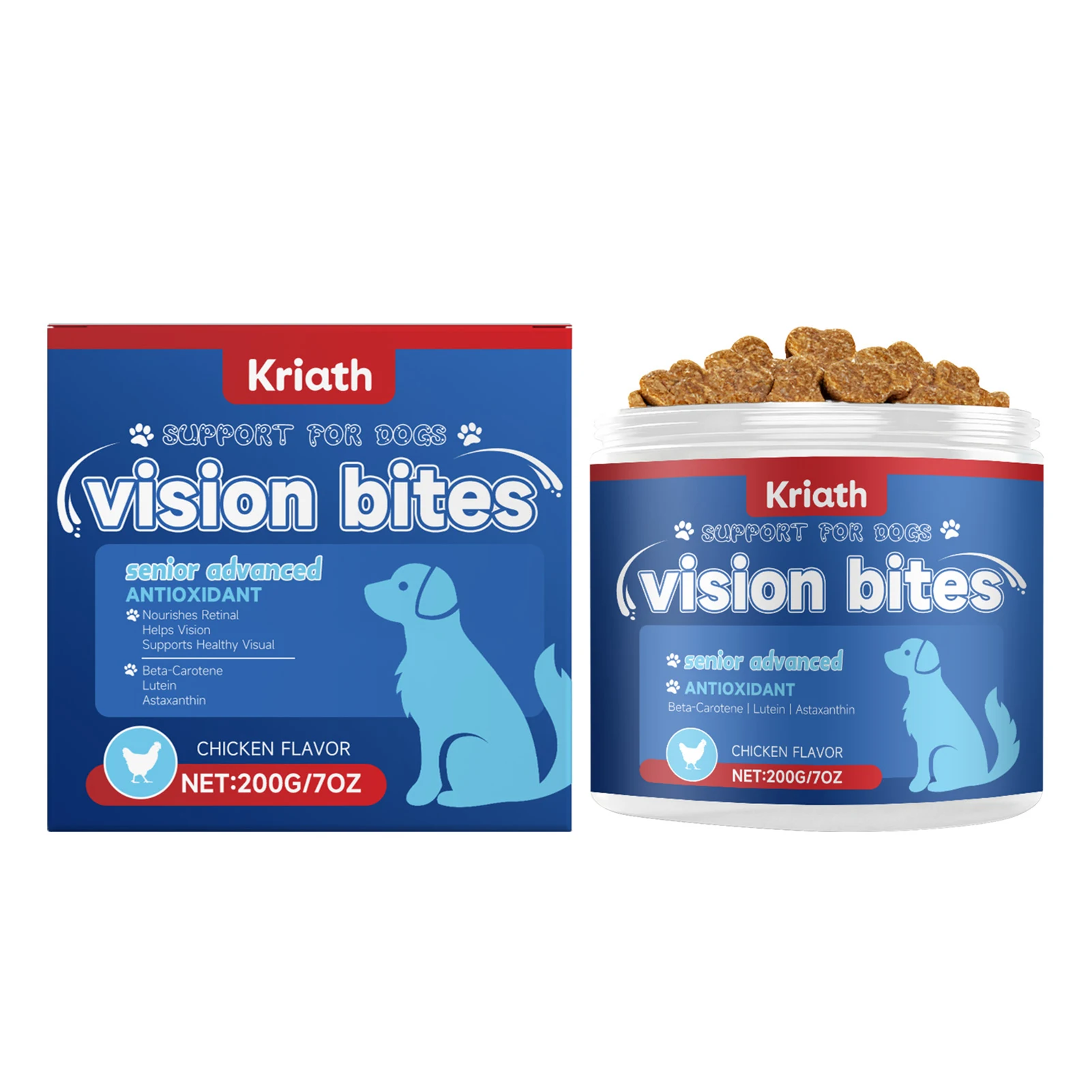 kf-S1f1a492b05074c47802a0feea36ae002G 200g Eye Supplement for Dogs Support with Antioxidants & Omega 3 Fatty Acids Pet Health Care Cat Vitamins Biotin Supplements - Image 1