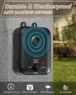 Automatic anti-barking device for dog barking control, rechargeable ultrasonic dog barking deterrent device, outdoor and indoor - Image 4