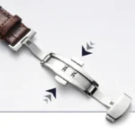 Watch Band with Wooden Box Butterfly Clasp Watchband Replacement Genuine Leather Strap 18mm 20mm 22mm Bracelet Watch Accessories - Image 4