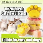 10/20/50Pcs Cat Snacks Cat Biscuit Freeze-Dried Cat Claw Biscuits Dog Snacks Nutrition Fattening Snack Cat Training Reward Snack