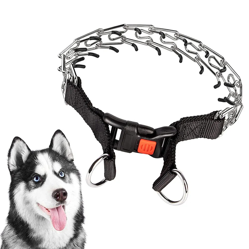kf-S20f9bcc441c2449a89cec1ac4956448ew Prong Collar for Dogs No Pull Choke Collar Pinch Dog Training Collar & Dog Walking Collar Stainless Steel Metal Dog Choker Chain - Image 1