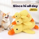 Dog toy plush companion sleeping duck bite resistant teeth to relieve boredom of little yellow duck pet interactive pet supplies - Image 4