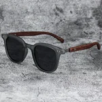 Trendy Retro Wood Grain Sunglasses for Women and Men New Square Frame Sun Glasses UV Protection Cycling Eyewear Outdoor Street - Image 3