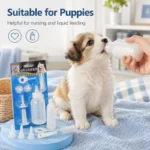 Pet Feeding Bottle Set Puppy Feeding Tool Mini Nipple Replacement Cat Kitten Pet Feeding Bottle Kits for Pet Owners Supplies