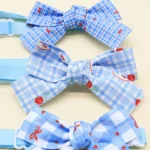 50PCS Dog Bow Cute Blue Plaid Cherry Adjustable Pet Dog Bow Ties Collar Soft Adjustable Pet Accessory for Dogs & Cats Necklaces - Image 6