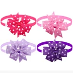 50pcs Dog Bowtie Dot Solid Bow Tie Collar For Small Dogs For Dog DIY Bowties Necktie Pet Grooming Accessories For Small Dogs - Image 5