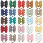 20/40/50 Pcs 2" Grosgrain Ribbon Pigtail Hair Bows Elastic Hair Ties Hair Bands Holders Hair Accessories for Baby Girls Infants - Image 3