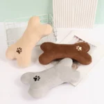 Pet Pillow Chew Toy - Bone Shape Plush Dog Cat Toy, Non-Toxic Soft Chew Resistant Pillow Toy for Puppies Kittens, - Image 2