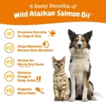 8.5 Fl Oz Omega-3 Blend Pollock+Salmon Oil Supplements for Dog Cat Omega 3 Wild Alaskan Fish Oil Supplement for Pets Health Care - Image 5