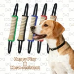 Interactive Dog Tug Toy, Natural Jute Bite Stick with Two Handles, Durable Chew Toy for Teething, Training, and Play for All Bre - Image 4