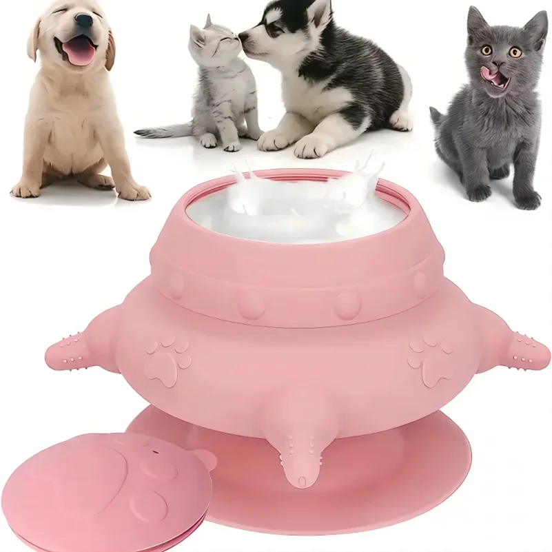 kf-S264d19252ad34200a19a971f00bfb1c48 Pet Silicone Breast Feeder, Multifunctional Pet Pacifier Feeder, Puppy Feeding Bottles Food Storage Container for Kitten Dog Cat - Image 1