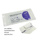 12pcs Pet Dog Specific PGA PDO 1/2 Circle 3/8 Circle 75CM 90CM With Needle 2/0 3/0 Teaching Demonstrations Exercises Use
