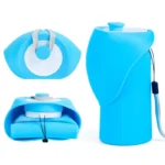 Pet Travel Water Bottle: Collapsible Dog Water Dispenser with Drinking Tray - Portable Leak-Proof Outdoor Hydration Solution - Image 5