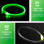 USB Rechargeable Fiber Optic Collar Pet Dog LED Light Collar Luminous Anti-Lost Dog Collar USB Rechargeable Dog Necklace Collar - Image 5