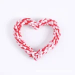 1PC Durable Handwoven Heart-Shaped Dog Chew Toy, Ideal for All Breeds, Teeth Cleaning & Playtime Fun - Image 5