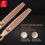 Fenice JP440C Pet Grooming Equipment Scissors Set 7/7.5/8 Inch Straight Curved Thinner Chunker Shears for Canine hairdresser - Image 3