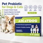 LOVE PET PROSPER AICATDOG Pet Probiotic Powder for Dogs & Cats, 3000+ Formula Digestive & Gut Health Supplement, Daily Probiotics with Broken Cell Yeast, Stool & Immune Support, 50g (10 x 5g)