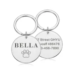 KIYUE ID Tag Custom Name Anti-lost Engraved Record Tel Cat Puppy Personalized Paw Print Medal Pendant Pet Dog Collar Accessory - Image 4