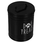1pcs Dog Food Storage Container Airtight Metal Bin For Pet Treats Dry Food Kitchen Countertop Rustic Sealed Storage Box For Home