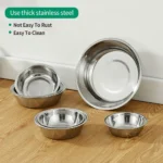 Large Capacity Dog Bowl Stainless Steel Pet Feeding Bowl Cat and Dog Food Drinking Bowl Metal Feeder Bowl Durable and Cheap - Image 2