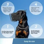 Dog Muzzle Medium and large dogs can adjust the mouth cage anti-bite and anti-barking non-toxic and breathable and do not fall - Image 4