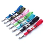 Nylon Dog Leash Adjustable Retractable Car Seat Belts Safety Belt Suit Most Vehicle Small Medium Travel Clip French Bulldog - Image 2