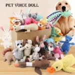 Soft Plush Dog Squeaky Toy Bite Resistant Molar Chew Doll Interactive Sound Pet Toy Puppy Anxiety Relief Boredom Relief Companio - Image 2