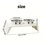 Elevated Pet Dog Feeder Bowls Raised Stand with Double Stainless Steel Food Water Bowls For Small Medium Large Dogs Cats - Image 2