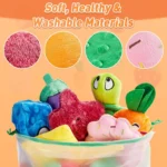 20PCS Random Squeaky Dog Toys Cute Interactive Pets Toys Bulk for Small Medium Dogs Soft Plush Fruit Vegetables Animals Set - Image 4