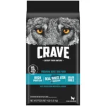 Grain Free Adult Dry Dog Food Featuring White Fish and Salmon Protein in 4 lb Bag