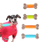 Dog Pet Toy Self-Entertainment TPR Bone-Shaped Chew Stick, Chew-Resistant Puppy Small Dog Chew Toy, 1PC