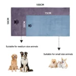 35*75cm/50*100cm Microfiber Pet Bath Towel Embroidered Super Soft Absorbent Cat for Dogs Grooming Supplies - Image 3