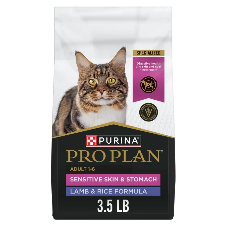 kf-S373d41cba8984b938bf2f56f4e4c38192 Cat Food Sensitive Skin and Stomach Lamb and Rice Dry Formula - Image 1