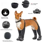 Dog Suspender Boots Tall Dog Boots Anti-Slip&Fall Waterproof Dog Shoes Leggings Winter Snow Rain Hiking Paws Protector - Image 5