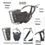 Dog Muzzle Medium and large dogs can adjust the mouth cage anti-bite and anti-barking non-toxic and breathable and do not fall - Image 5