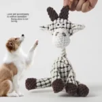 Puppy Squeaker Squeaky Plush Bone Dog Toy - Fun Chew Toy for Teething Pets Molar Training Accessory for Canine Playtime