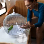 Bird Bath for Cage Transparent Parrot Bathtub with Drawer Lightweight Hanging Bird Shower Bath Tub for Parakeets Cockatiels - Image 9