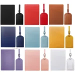 Travel PU Passport Cover Luggage Tags Wedding Party Bussiness Gift Ticket Holder Passport Holder Case Travel Accessories Set