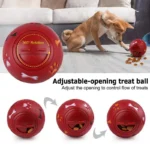Dog Treat Ball, Slow Feeder Food Dispenser Toy for Cats & Dogs, Interactive Leakproof Rubber Chew Ball for Play & Training