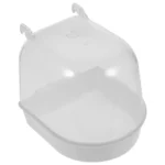 Bird Bath Covered for Cage Use Suitable for Budgies Parakeets Canaries Semi Transparent Lid Prevents Splashes Easy to Clean - Image 4