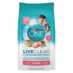 Purine ONE LiveClear Allergen-Reducing Dry Kitten Food Formula with Real Chicken as the Number One Ingredient, 2.8 lb Bag