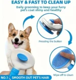 Self-Cleaning Pet Slicker Brush One-Click Cat Dog Hair Remover Professional Grooming Comb for Long/Short Fur Pets Supplies - Image 3