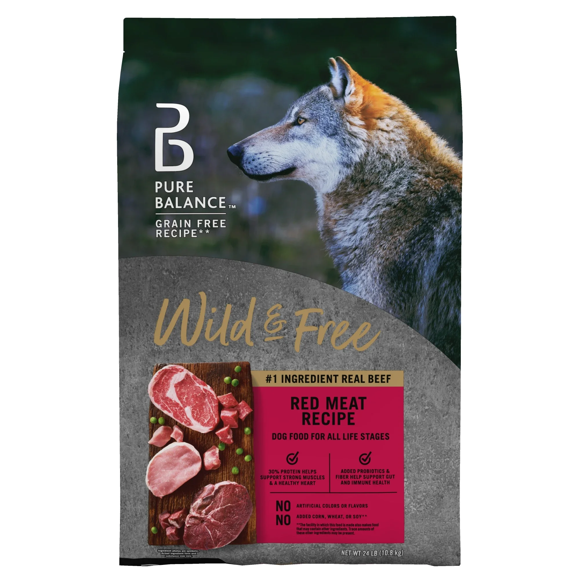 kf-S3f66b6d9d097436db290ad6726c19f614 Wild & Free Grain-Free Red Meat Dry Dog Food for All Life Stages – 24 lb Bag - Image 1