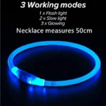 3 Modes Usb Dog Luminous Charge Collar Led Cat Dogs Collars Detachable Night Led Glow Dog Loss Prevention Collar Pet Accessories - Image 5